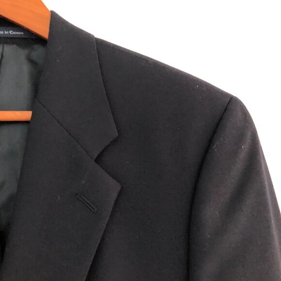 RALPH Lauren Chaps Wool Blazer Sports Coat 2 Buttons Blue Size 39R 39 R - Picture 5 of 12